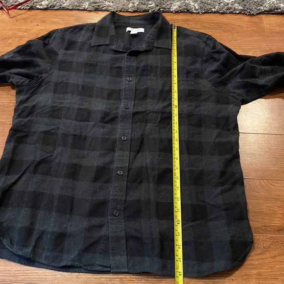 Charcoal & Black Plaid Shirt Mens Large - Picture 4 of 6
